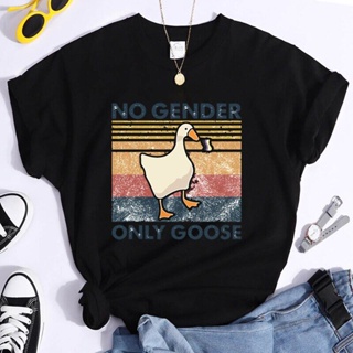 T-shirt NO GENDER ONLY GOOSE LGBT Shirt Funny Duck Goose Tshirts LGBT Tops Tees Lesbian Tshirt Gay Pride T-shirts for Wo