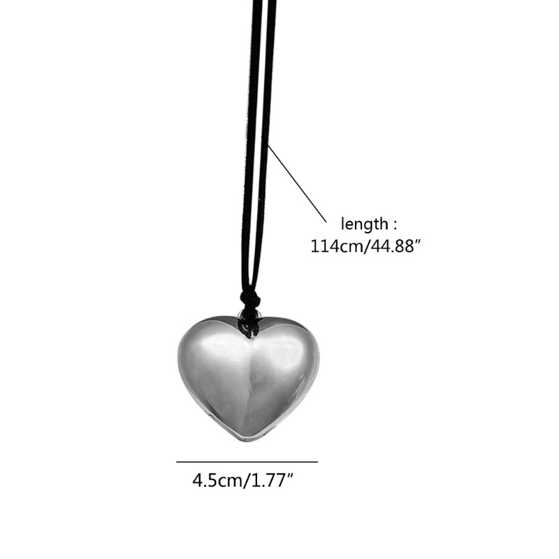 flgo-สร้อยคอโซ่-จี้รูปหัวใจ-ขนาดใหญ่-ปรับได้-เครื่องประดับ
