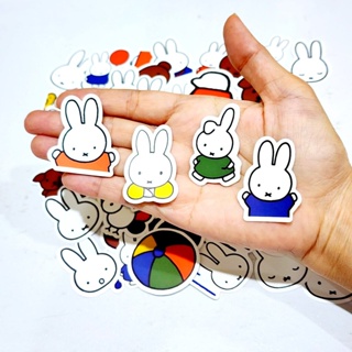 สติ๊กเกอร์ กระต่าย Miffy ชิ้นเล็กๆ ติดแน่น กันน้ำ ติดเคสมือถือ ขวดน้ำ (62 ชิ้น) sticker