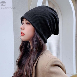 Augustina หมวกผ้าโพกหัว ลําลอง แบบบาง แฟชั่นฤดูใบไม้ร่วง ฤดูหนาว สไตล์ฮิปฮอป สําหรับผู้ชาย