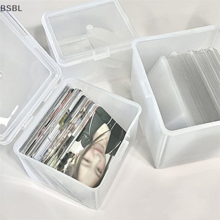 Bsbl กล่องเก็บโฟโต้การ์ด สติกเกอร์ใส เกาหลี ไอดอล ที่ใส่บัตร โต๊ะ จัดเก็บ จัดระเบียบ กล่องจําแนก เครื่องเขียน BL