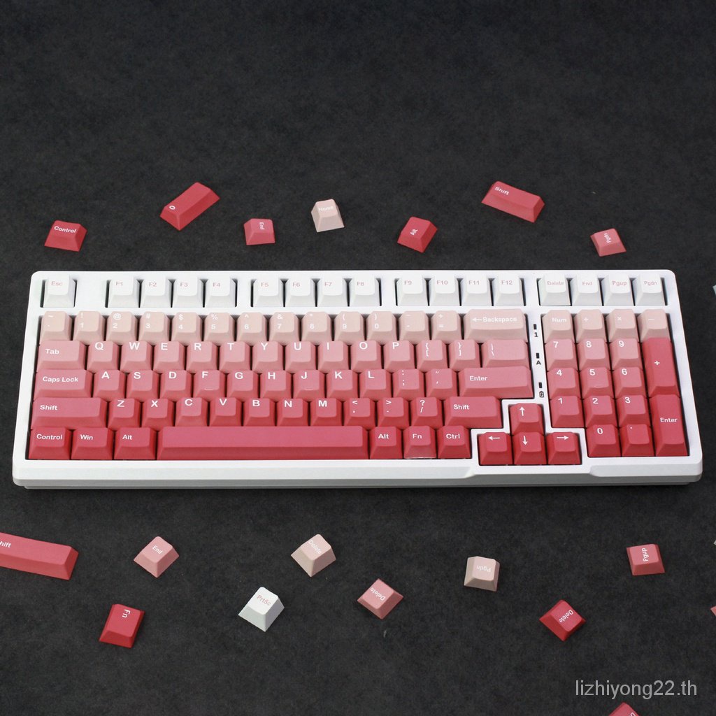 Original high white powder gradient key cap mechanical keyboard