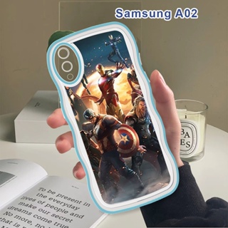 สําหรับ Samsung Galaxy A02 A12 A22 A32 A52 A52S A72 M02 M12 M22 M32 4G 5G เคสโทรศัพท์มือถือแบบนิ่ม กันกระแทก กันรอยกล้อง ลายการ์ตูนมาร์เวล หยัก สร้างสรรค์