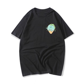 Pokémon - Miao Frog Seed เสื้อยืดแขนสั้นใหม่ Anime เสื้อยืดแขนสั้นผ้าฝ้ายเพ้นท์มือ