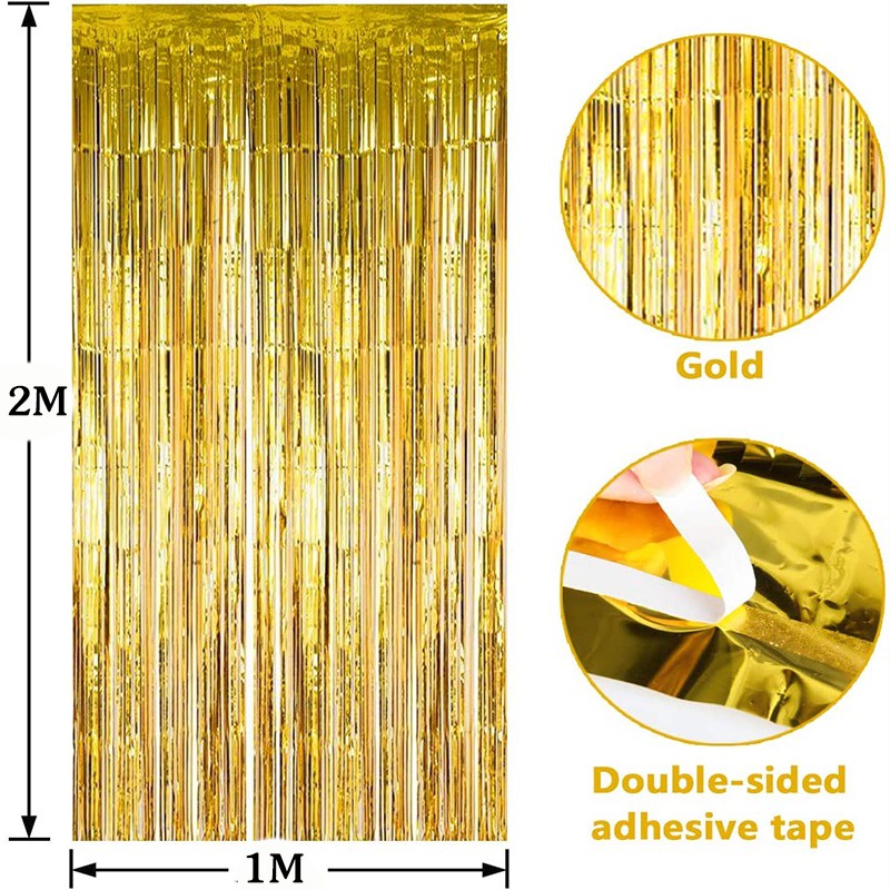 ราคาถูก-ผ้าม่านฟอยล์-เมทัลลิก-สําหรับตกแต่งปาร์ตี้วันเกิด-เทศกาลปีใหม่-งานแต่งงาน
