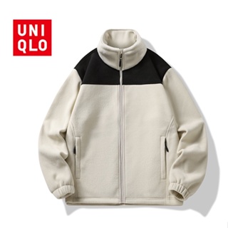 UNIQLO [XS-5XL] เสื้อแจ็กเก็ต ผ้าฟลีซ แบบหนา แฟชั่นฤดูใบไม้ร่วง และฤดูหนาว สําหรับเล่นกีฬา