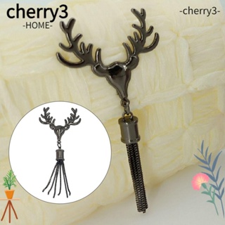 Cherry3 อุปกรณ์ล็อคกระเป๋าถือ กระเป๋าสะพายไหล่ รูปหัวกวาง แฮนด์เมด DIY