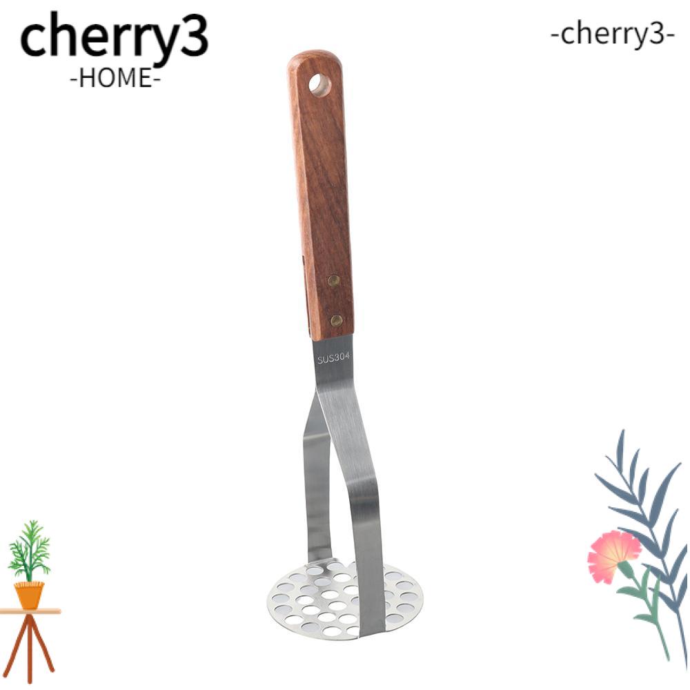 cherry3-เครื่องกดมันฝรั่งบด-สเตนเลส-ไม่เสียหายง่าย-ด้ามจับไม้-ป้องกันน้ําร้อนลวก