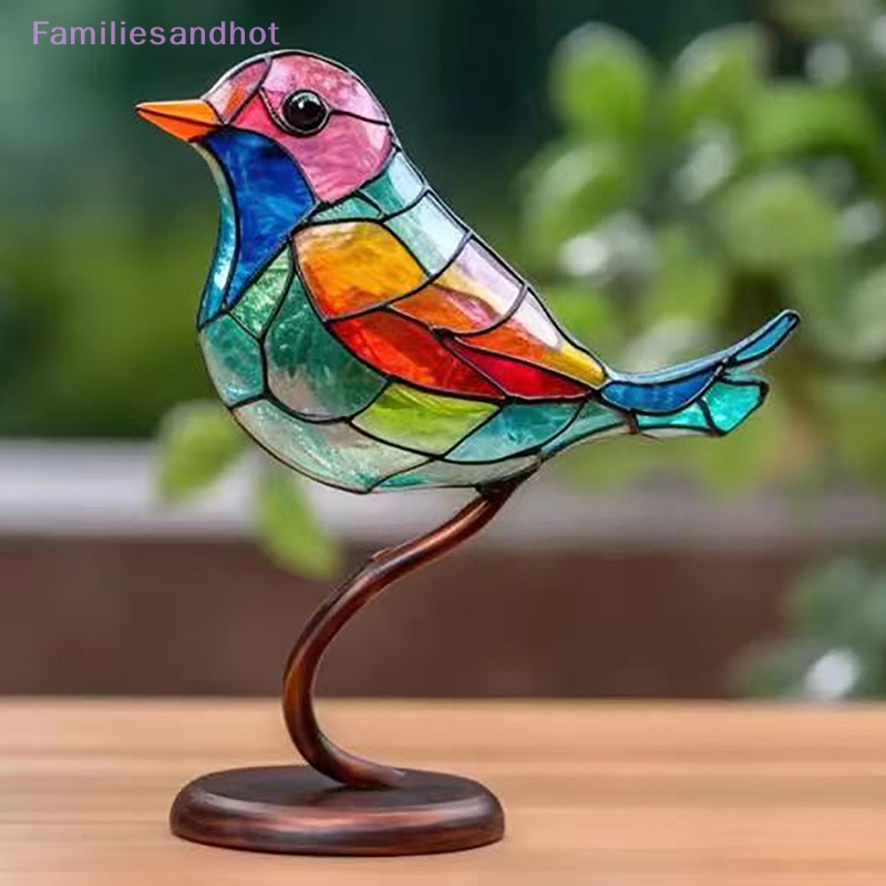 familiesandhot-gt-นกสีบนกิ่งไม้-เครื่องประดับเดสก์ท็อป-สองด้าน-ที่มีสีสัน-นก-ซีรีส์-รูปร่างสัตว์-เหล็ก-ศิลปะ-หัตถกรรม-ตกแต่งบ้านอย่างดี