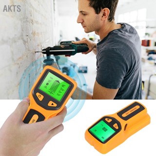 AKTS สตั๊ด Finder Wall Scanner Sensor 5 in 1 เครื่องตรวจจับ HD จอแสดงผล LCD สำหรับ Wood AC Wire Center Edge