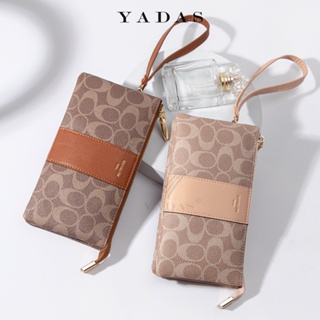 Spot second hair# YADAS wallet womens new classic oval printing old pattern zipper wrist bag atmospheric pu8cc