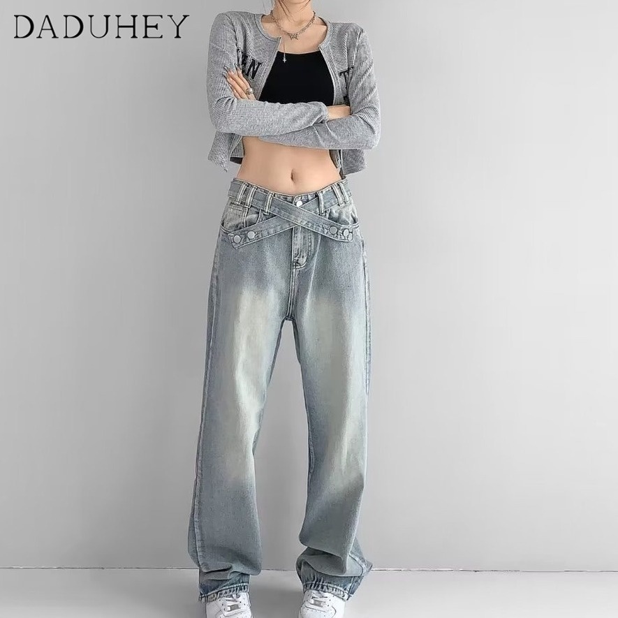 daduhey-korean-style-retro-womens-jeans-straight-loose-new-high-waist-slim-wide-leg-casual-mop-pants
