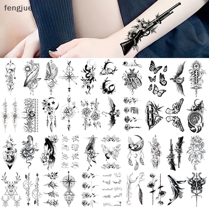 fengjue-สติกเกอร์รอยสักชั่วคราว-ลายดอกไม้-3d-กันน้ํา-สําหรับติดตกแต่งร่างกาย-th