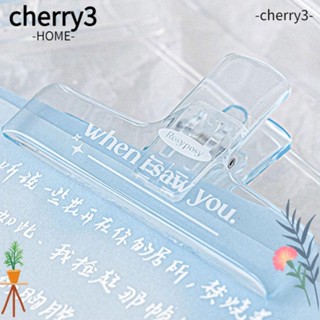 Cherry3 แฟ้มโฟลเดอร์อะคริลิคใส กันตก อเนกประสงค์ สีฟ้า สําหรับสํานักงาน