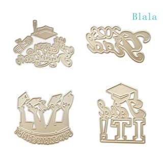 แผ่นแม่แบบโลหะ ตัดลาย Blala Graduation สําหรับตกแต่งสมุดภาพ การ์ด แม่แบบ DIY