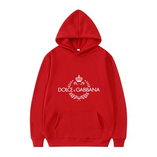 เสื้อกันหนาว มีฮู้ด แบบสวมหัว ลาย Dolcegabb แฟชั่นใหม่ สําหรับผู้ชาย และผู้หญิง