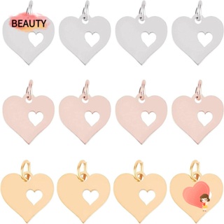 Beauty จี้สเตนเลส รูปหัวใจ สําหรับทําเครื่องประดับ DIY