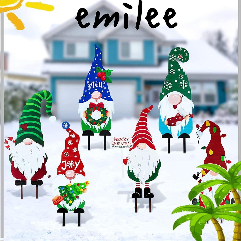 emilee-ป้ายซานตาคลอส-สําหรับตกแต่งสวน-คริสต์มาส-กลางแจ้ง-diy