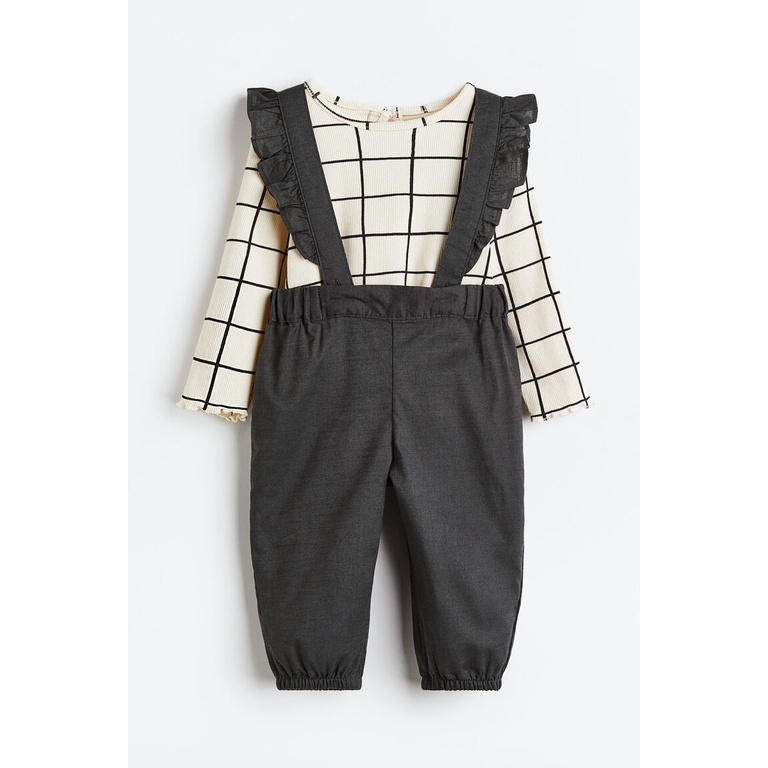 Hunca Munca Two Piece Knit Dungaree Set main image 1