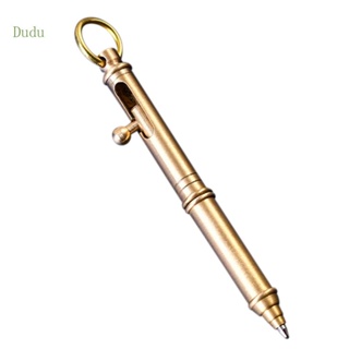 Dudu ปากกาทองเหลือง รูปปืน พร้อมแหวนแขวน 10 ซม. สไตล์สร้างสรรค์