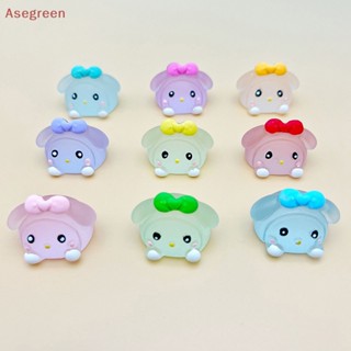 [Asegreen] เครื่องประดับเรซิ่นเรืองแสง ขนาดเล็ก ลายการ์ตูนน่ารัก สําหรับตกแต่ง 2 ชิ้น