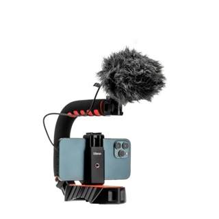 Ulanzi U-Grip Pro Vlog SET ด้ามจับกันสั่น + หัวจับมือถือ + ไฟ LED ถ่ายวีดีโอ ใช้ได้มือถือ และกล้องดิจิตอล