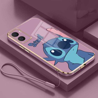 เคสโทรศัพท์มือถือยาง กันกระแทก ลายมอนสเตอร์ Stitch แวววาว พร้อมแหวนขาตั้ง สําหรับ VIVO V2127 V2154 V2142 V2166 V2134 V2120 V2147 V2135 V2109 V2111 V2041 V2053