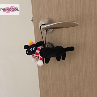 Pinkcool พวงกุญแจ จี้ตุ๊กตาการ์ตูนสุนัข สีดํา สร้างสรรค์ สําหรับห้อยกระเป๋าเป้สะพายหลัง