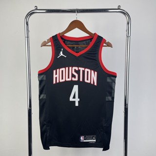 เสื้อกีฬาบาสเก็ตบอล ลายทีม Houston Rockets Jersey No.4 สีดํา ฤดูกาล 23-24 #3 เสื้อกล้าม เสื้อกีฬา แบบกด สําหรับผู้ชาย