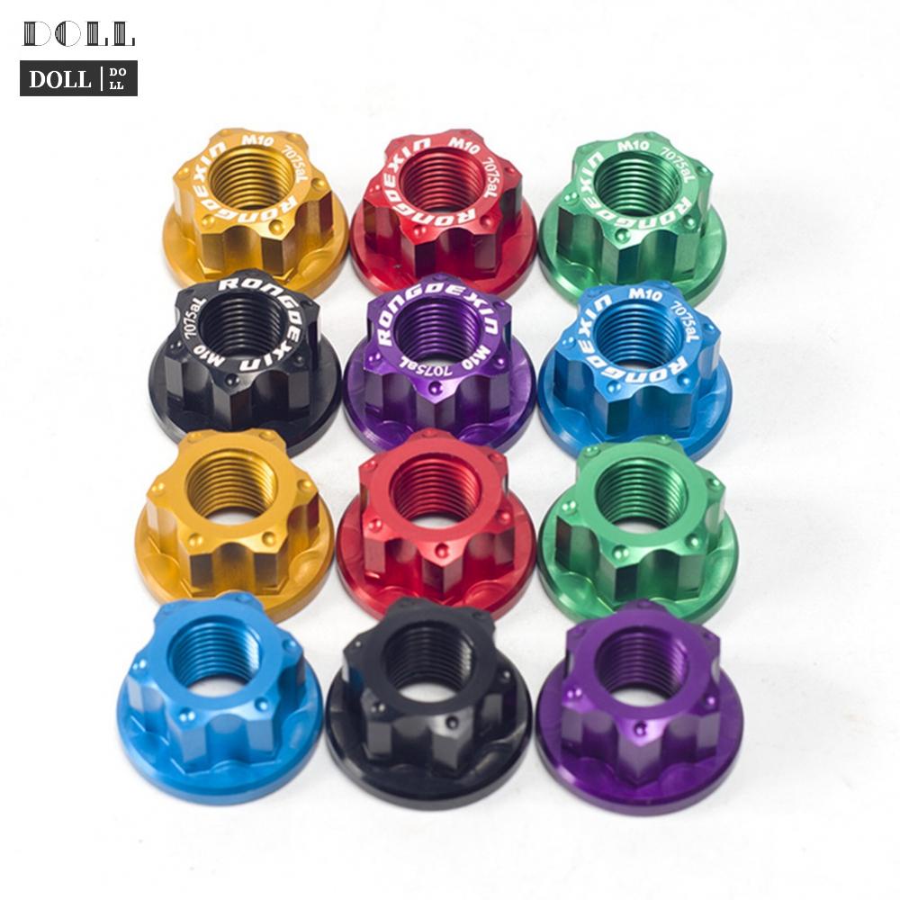 24h-shiping-bike-wheel-axle-nut-nut-purple-rear-wheel-red-wheel-axle-aluminum-alloy-black