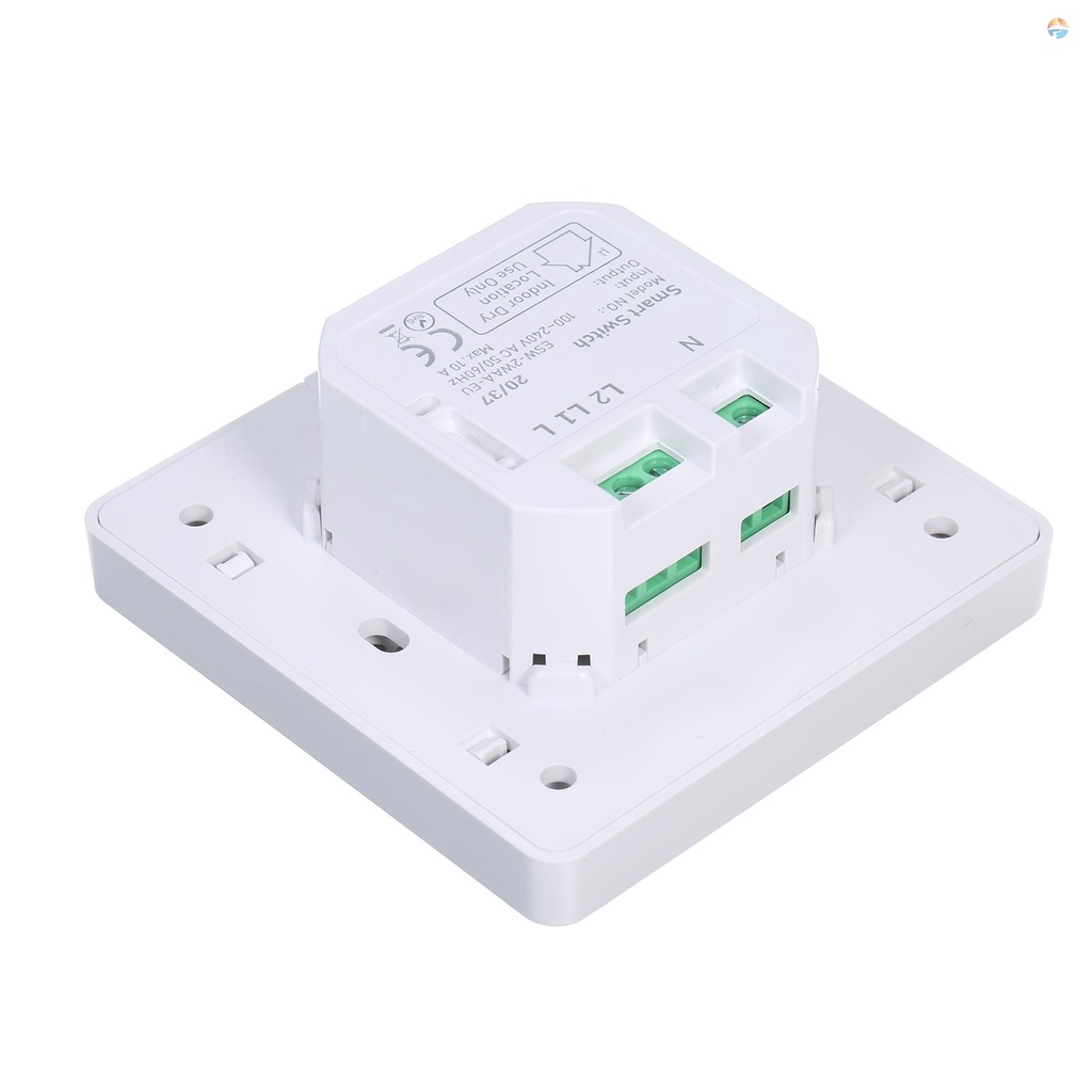 fash-สวิตช์ไฟอัจฉริยะ-2-gang-2-4ghz-wifi-เข้าได้กับ-alexa-และ-google-home-พร้อมตัวตั้งเวลา