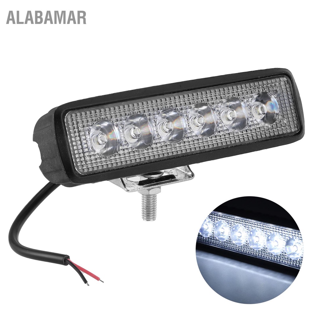 alabamar-dc12v-6led-ไฟทำงาน-4000lm-6500k-7500k-ความสว่างสูง-ip67-กันน้ำกันกระแทก