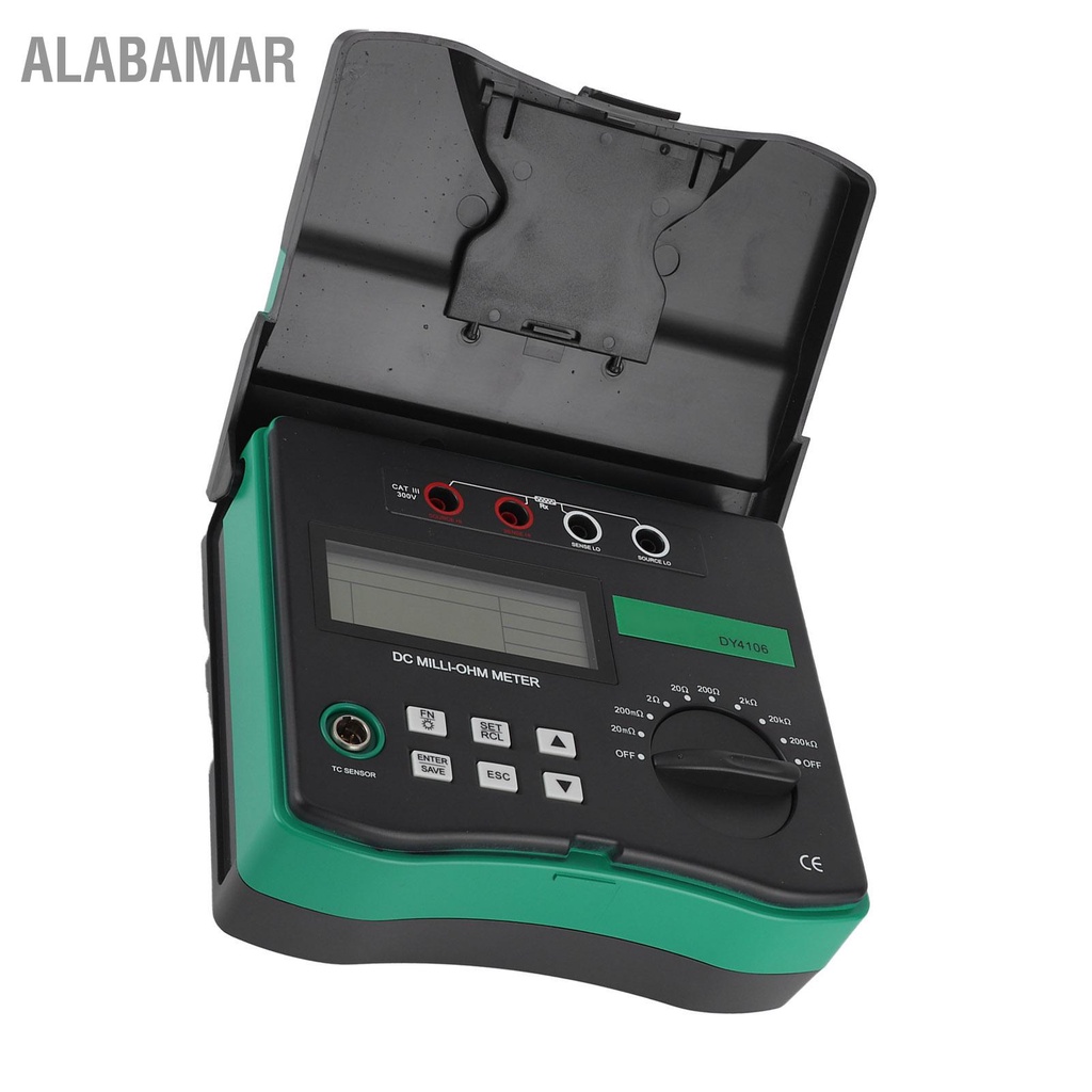 alabamar-เครื่องทดสอบความต้านทานวงจรยานยนต์-ไฟฟ้ากระแสตรง-ดิจิตอล-ไมโครโอห์ม-มิลลิโอห์มมิเตอร์