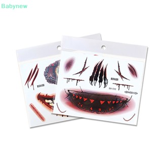 <Babynew> สติกเกอร์รอยสัก รูปกะโหลกเลือด รอยแผลเป็นจําลอง สําหรับตกแต่งปาร์ตี้ฮาโลวีน Diy