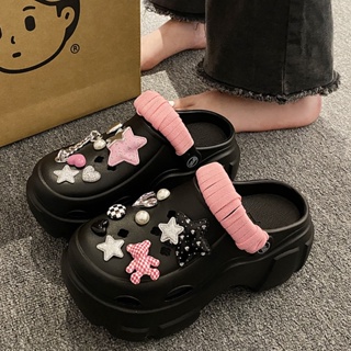 LiLi   องเท้าแตะหญิง รองเท้าแตะ ลำลองสำหรับผู้หญิง พื้นรองเท้าหนามาก  ทันสมัย ทันสมัย สไตล์เกาหลี Korean Style B90H2YZ 36Z230909