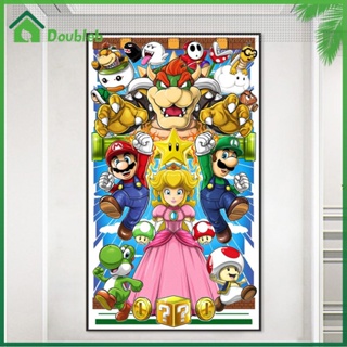 【Doub X ✮】ภาพวาดปักเพชร ทรงกลม ลาย Super Mario 5D DIY สําหรับตกแต่งบ้าน ✮