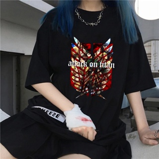 Anime Attack on Titan Tshirt Women Print Tops Gothic Streetwear Black T Shirt Tumblr Women Camisetas Verano Mujer 2_01