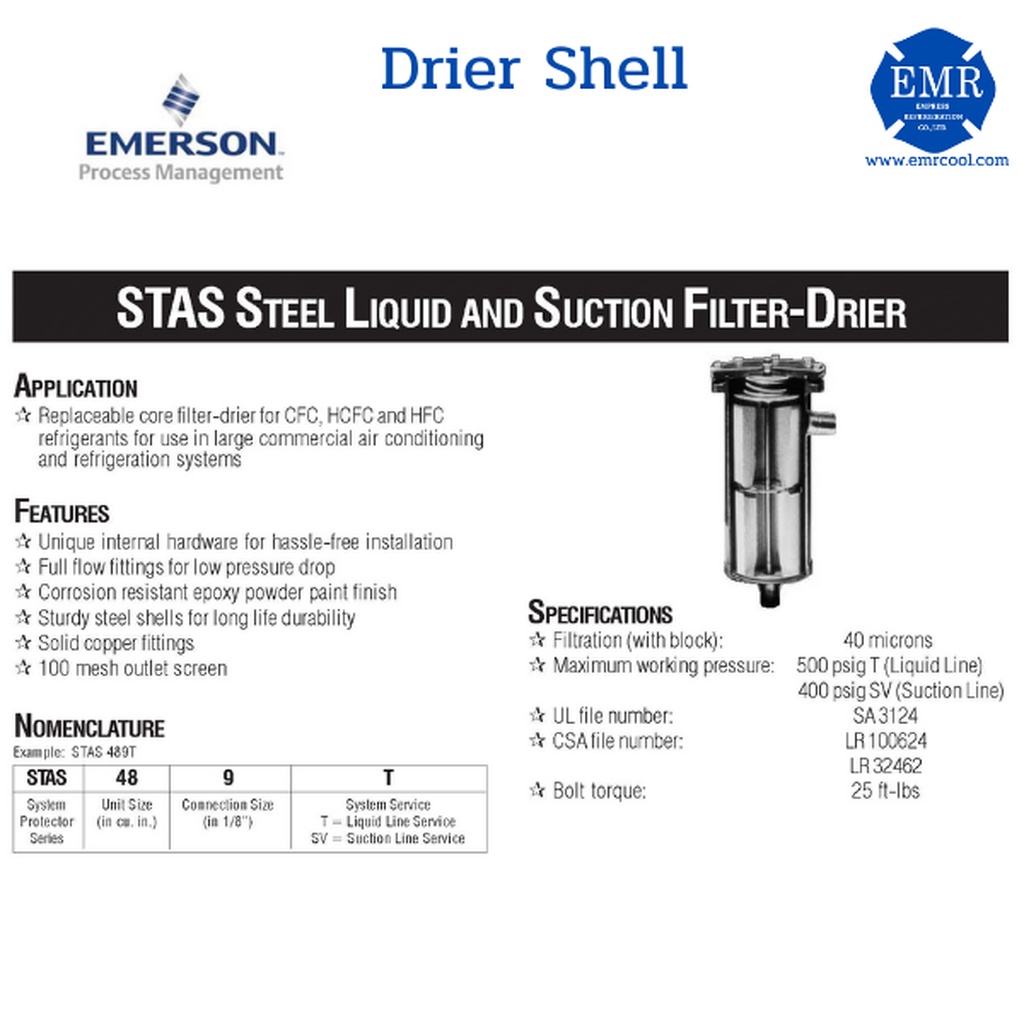 emerson-อีเมอร์สัน-ไดเออร์เชลล์-drier-shell-ขนาด-1-1-8-stas-489t-1-core