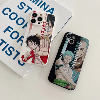 Casing Redmi 12C 10C 10 2022 4G 9C 8 8A 7 A1 6A Note 12 Pro 9S 9 6 5 4 9T S2 Mi POCO X5 5G A2 Lite One Piece Luffy and wink Zoro Straight Edge Fine Hole Tpu Shockproof Soft Phone Case 1MDD 39