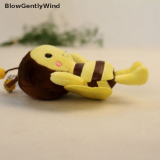 Blowgentlywind พวงกุญแจ จี้ตุ๊กตาการ์ตูนผึ้งน่ารัก สีเหลือง 12 ซม. สําหรับตกแต่งเทศกาลคริสต์มาส BGW