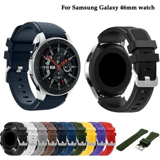 สายนาฬิกาข้อมือซิลิโคน 46 มม. แบบเปลี่ยน สําหรับ Samsung Gear S3 22 มม. Samsung Galaxy 46 มม. SM-R800