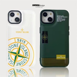 STONE ISLAND เคสโทรศัพท์มือถือ กันกระแทก ลายหิน สีดํา สีเขียว สําหรับ เข้ากันได้สำหรับ เคสไอโฟน เคสไอโฟน11 iPhone 14 13 12 11 Pro Max XR XS X 7 8 Plus