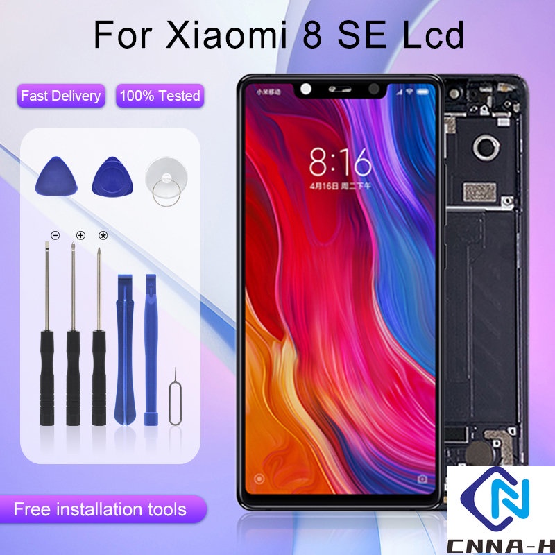 แผงหน้าจอสัมผัสดิจิทัล-lcd-5-88-นิ้ว-พร้อมกรอบ-สําหรับ-xiaomi-mi-8-se-m1805e2a