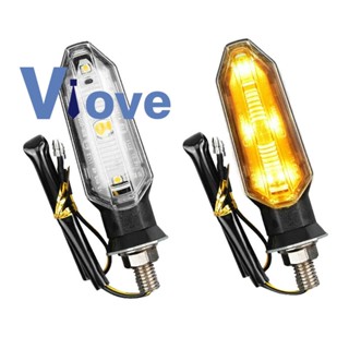 ไฟเลี้ยว LED 12V IP67 กันน้ํา สีเหลืองอําพัน สําหรับรถจักรยานยนต์ 2 ชิ้น