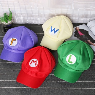 หมวกเบสบอล ผ้าฝ้าย ลาย Super Mario Luigi Bros Dome สไตล์คลาสสิก สําหรับเด็ก และผู้ใหญ่