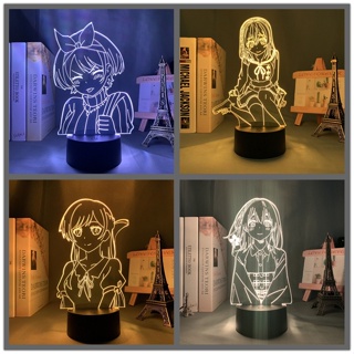 โคมไฟตั้งโต๊ะ LED รูปการ์ตูนอนิเมะ Rent a Girlfriend Ruka Sarashina เปลี่ยนสีได้ สําหรับของขวัญ