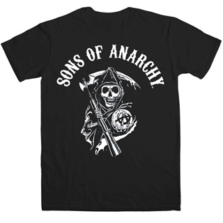 TOP CTเสื้อยืดโอเวอร์ไซส์เสื้อยืดแฟชั่นพิมพ์ลาย Sons of Anarchy สำหรับผู้ชายS-3XL