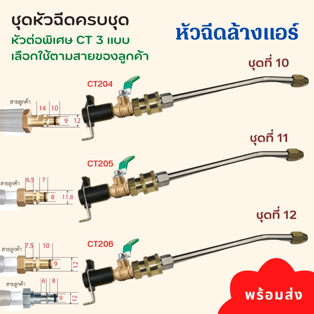 หัวฉีดล้างแอร์ครบชุด-สามารถหมุนได้-360-องศา-หัวฉีดน้ำเเรงดันสูง-หัวฉีดชำระ-หัวฉีด-หัวฉีดน้ำทองเหลือง-หัวฉีดล้างรถ