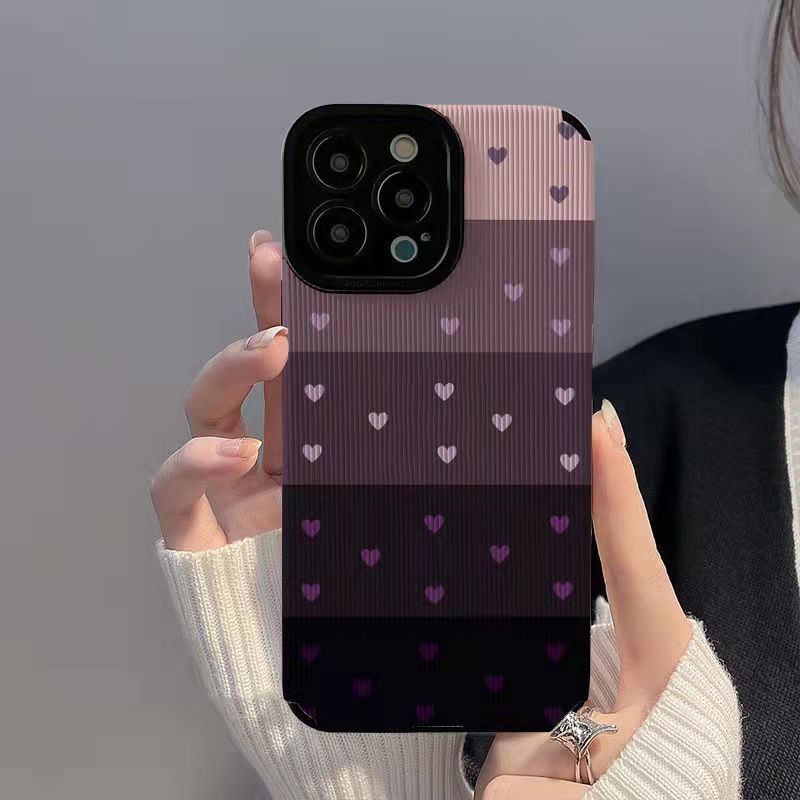 เคสโทรศัพท์มือถือนิ่ม-กันตก-ลายหัวใจ-แนวตั้ง-สําหรับ-apple-14promax-12promax-6g-7-8plus-xs-xr-xsmax-11promax-13promax