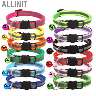 Allinit Pet Bell Collar Safety Buckle Adjustable Reflective  with for Dogs Puppies Kittens